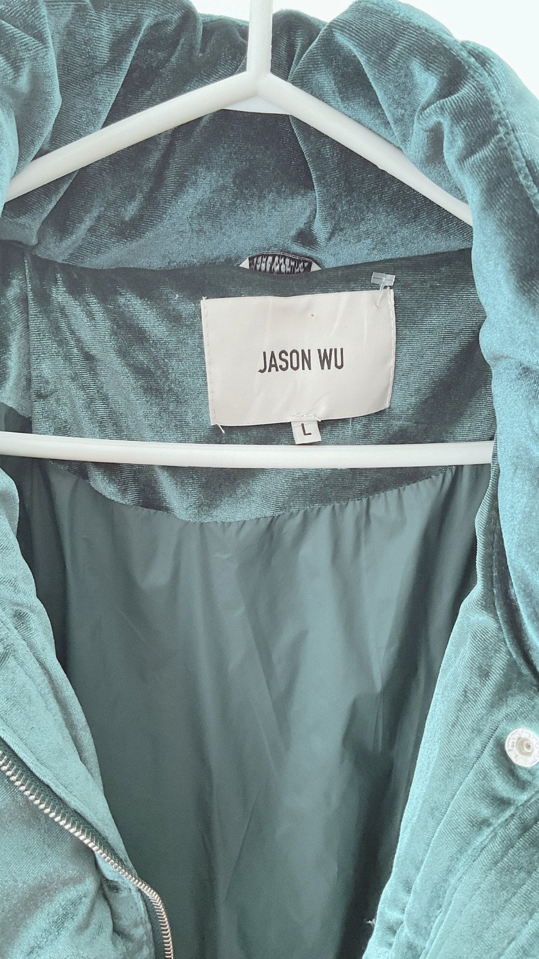 Bomber en velours vert forêt